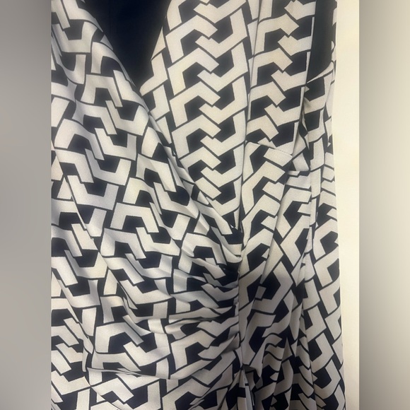 Peach Velvet Sleeveless Wrap Ruched Geometric Sheath Dress Sz14 Stretch - Picture 9 of 13